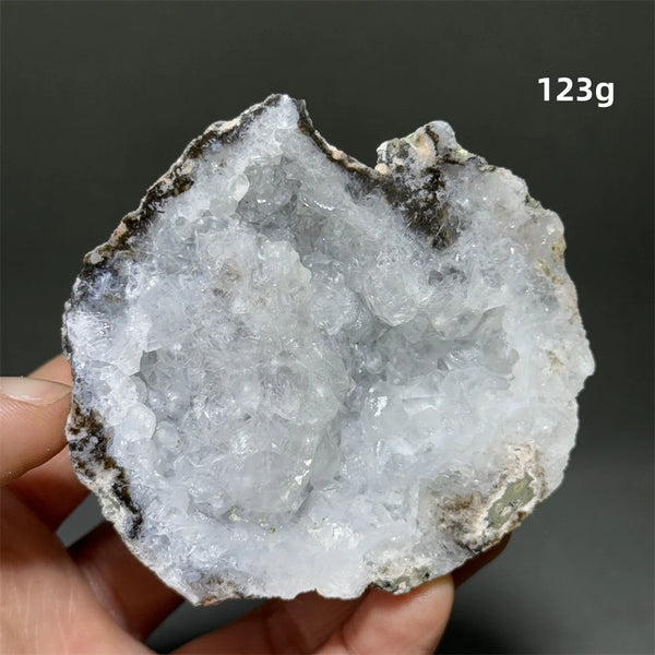 White Agate Crystal Cave Egg-ToShay.org