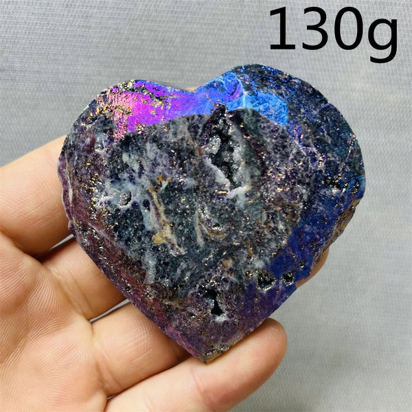 Purple Sphalerite Geode Heart-ToShay.org