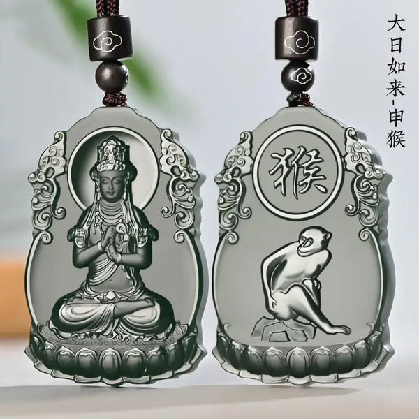 Black Jade Zodiac Pendant-ToShay.org