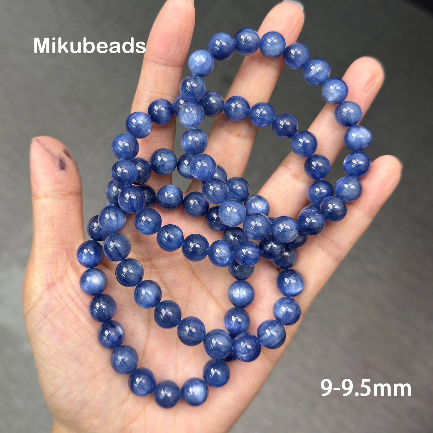 Blue Kyanite Bead Bracelet-ToShay.org