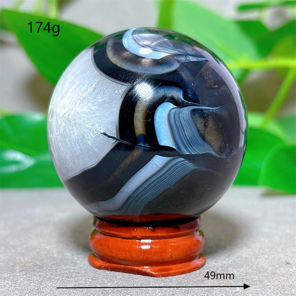 Black Silk Agate Ball-ToShay.org