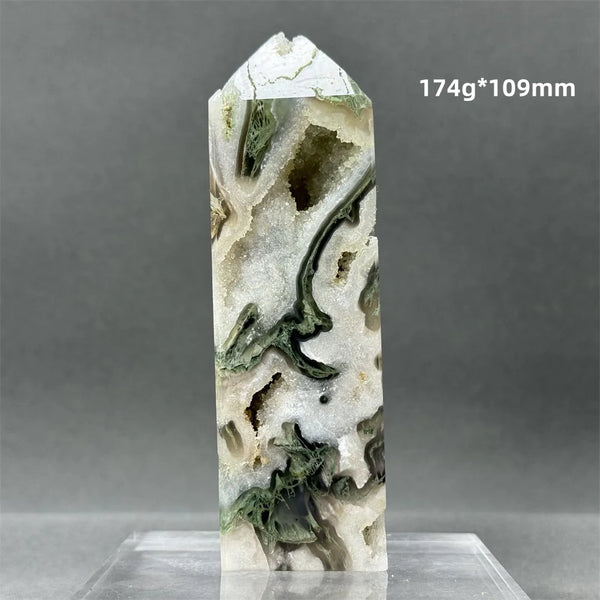 Green Aquatic Agate Tower-ToShay.org