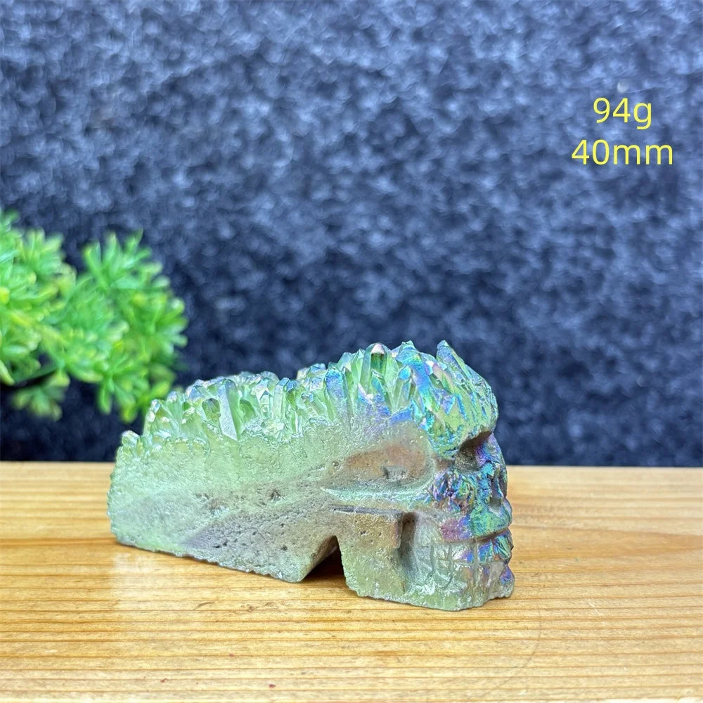 Rainbow Aura Skull Cluster-ToShay.org