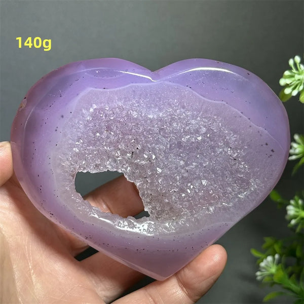 Pink Agate Geode Heart-ToShay.org