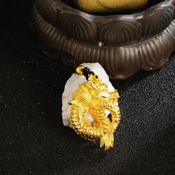 Gold Panlong Pendant-ToShay.org