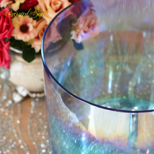 Blue Purple Crystal Singing Bowl-ToShay.org