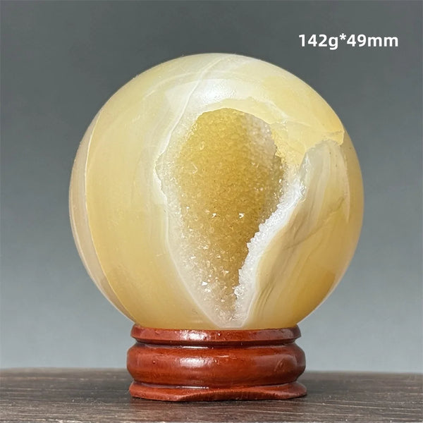 Yellow Quartz Agate Druzy-ToShay.org