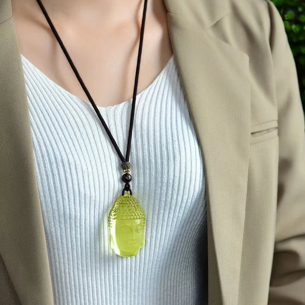 Yellow Citrine Buddha Pendant-ToShay.org