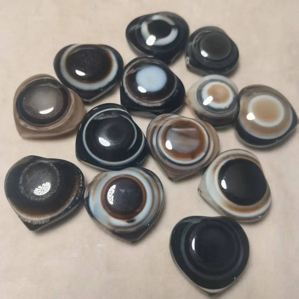 Tibetan Agate Dzi Heart-ToShay.org