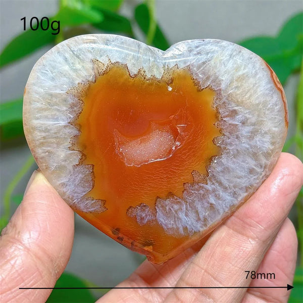 Orange Carnelian Druzy Heart-ToShay.org