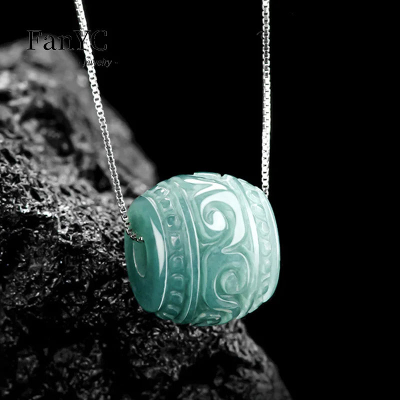 Blue Jadeite LuLuTong Pendant-ToShay.org