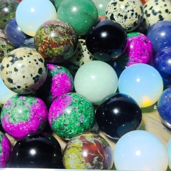 Mixed Quartz Crystal Balls-ToShay.org