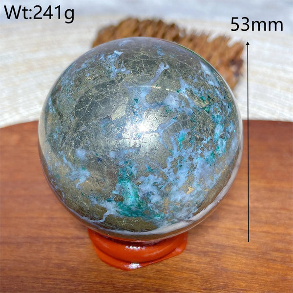 Green Jasper Pyrite Ball-ToShay.org