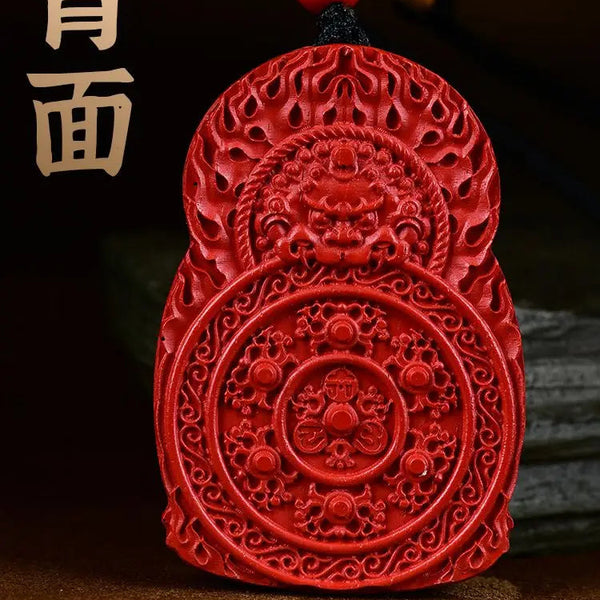 Red Cinnabar Buddha Pendant-ToShay.org