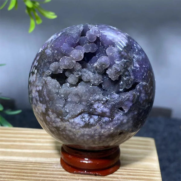 Purple Grape Agate Ball-ToShay.org