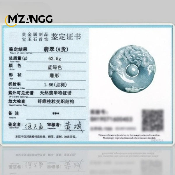 Blue Jadeite Dragon Pendant-ToShay.org