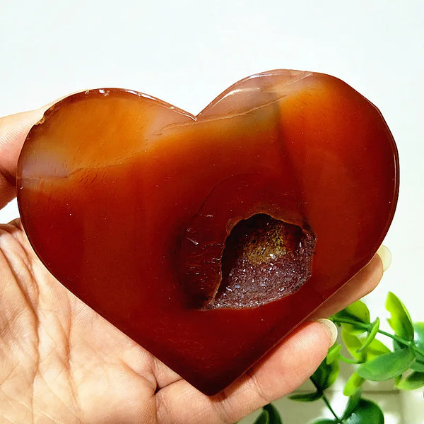 Red Agate Geode Heart-ToShay.org