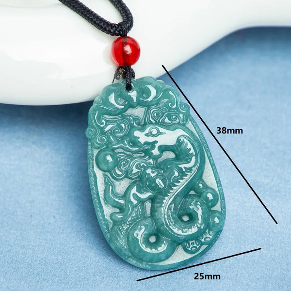 Blue Jade Snake Pendant-ToShay.org