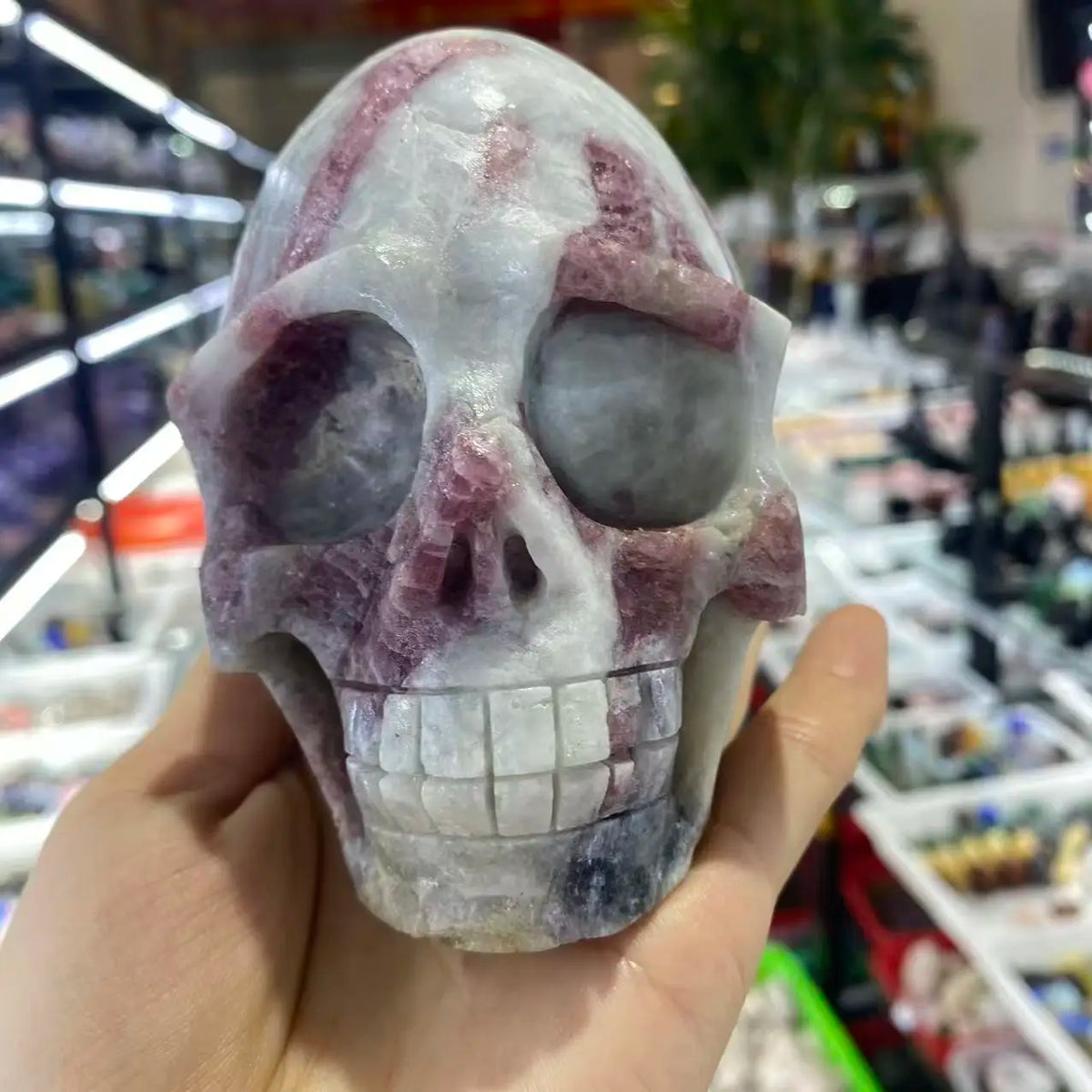 Pink Tourmaline Skull-ToShay.org