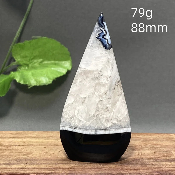 Black Striped Agate Flame-ToShay.org