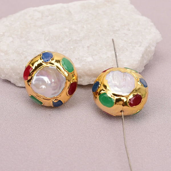 White Pearl Paved Beads-ToShay.org