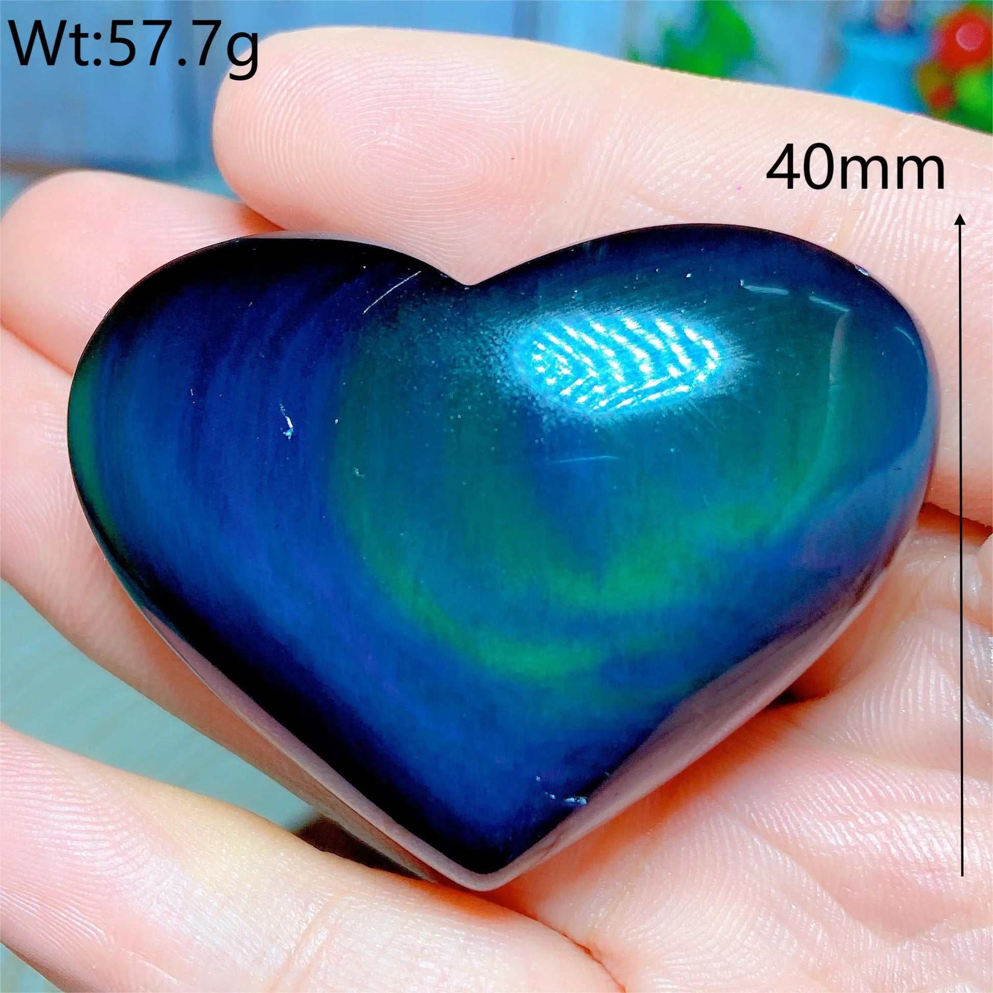 Rainbow Obsidian Heart-ToShay.org