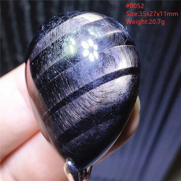 Silver Black Hypersthene Pendant-ToShay.org