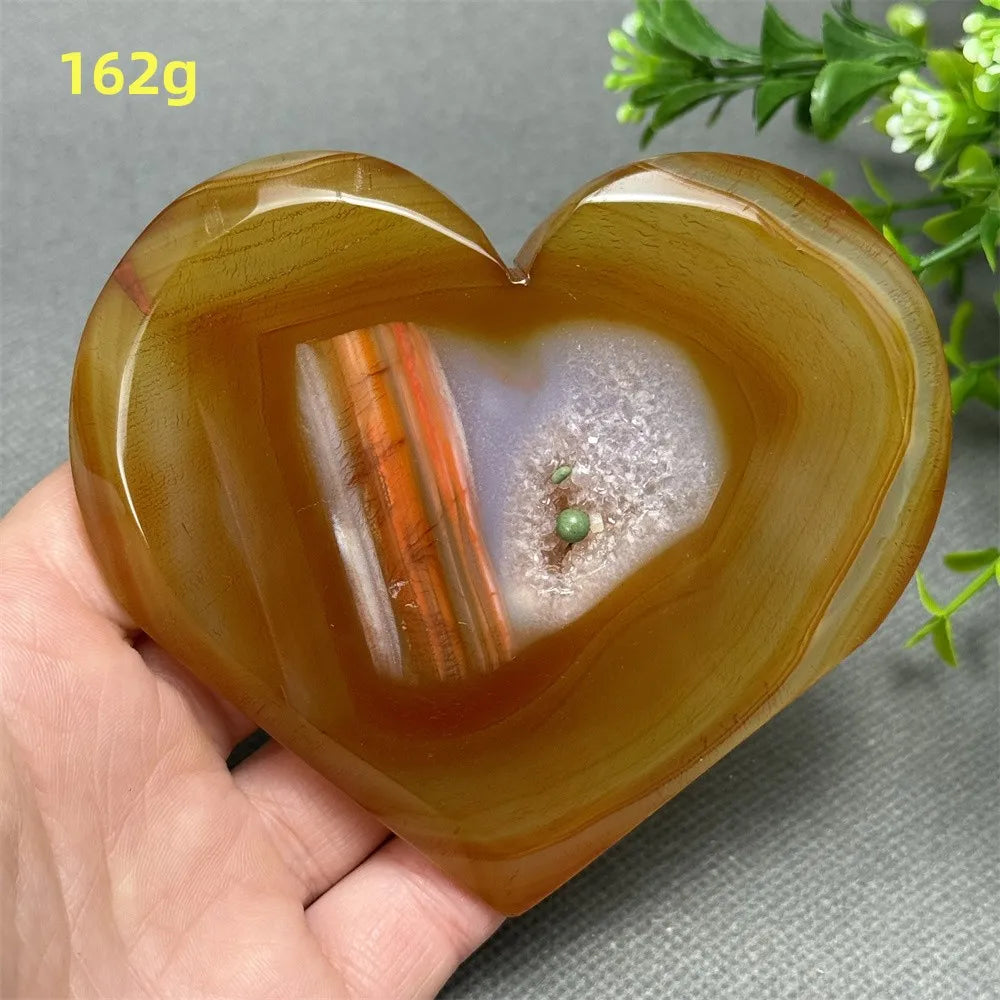 Red Agate Geode Heart-ToShay.org