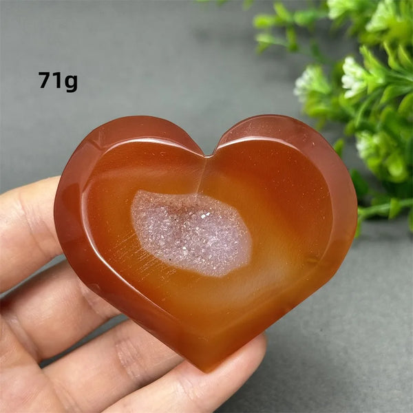 Red Agate Geode Heart-ToShay.org