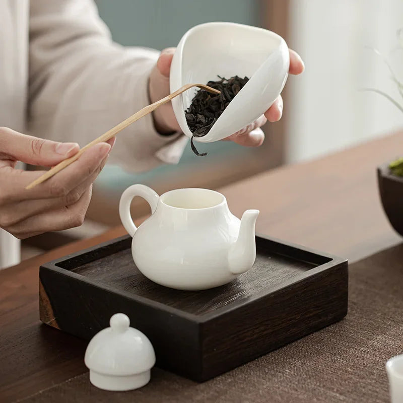 White Porcelain Tea Pot-ToShay.org