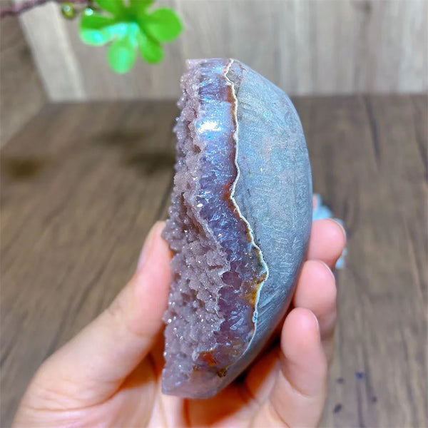 Pink Amethyst Cluster Heart-ToShay.org