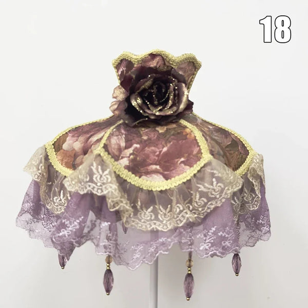 Beaded Lace Flower Lamp Shade-ToShay.org