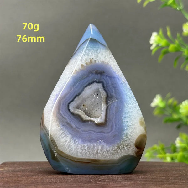 Blue Agate Geode Torch-ToShay.org