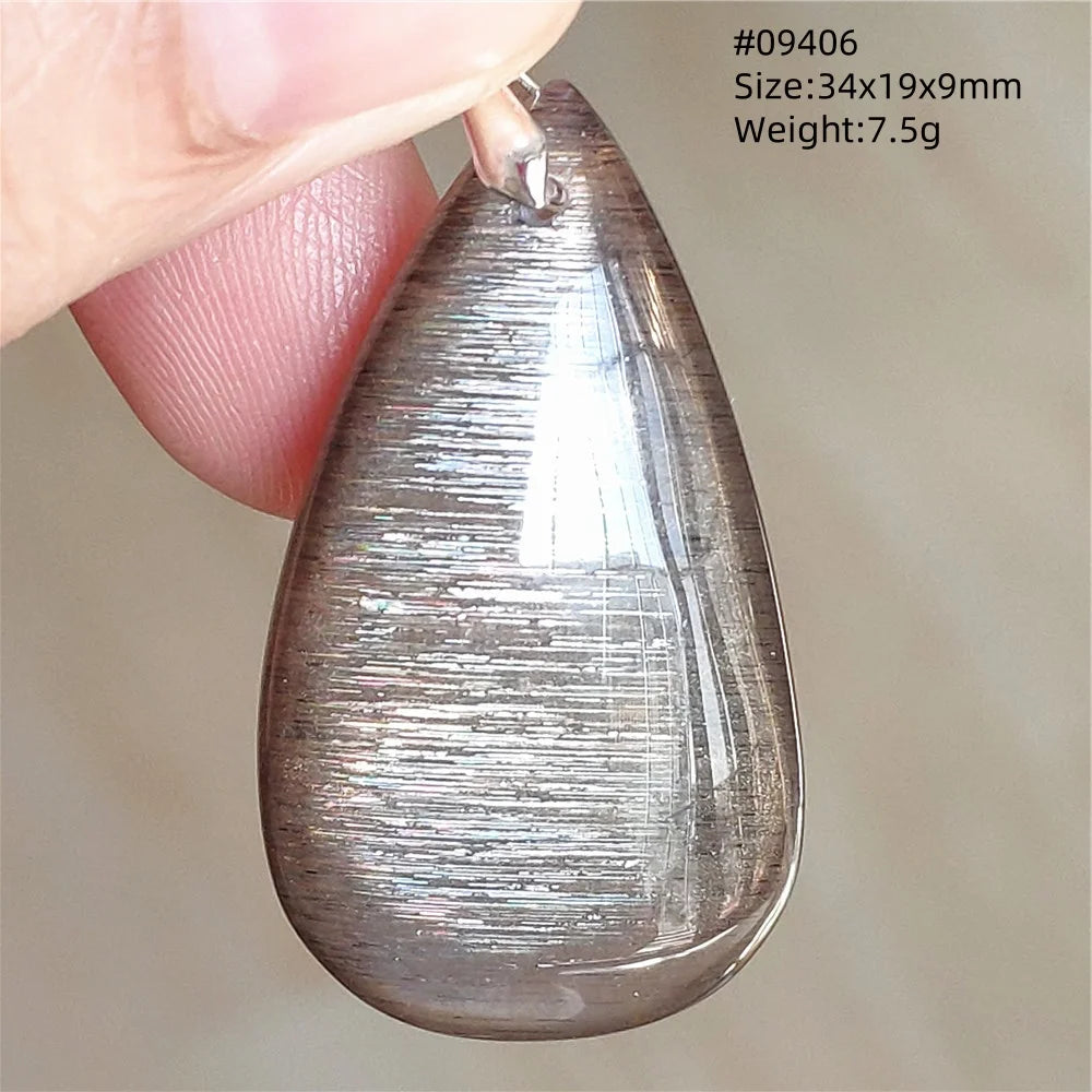 Black Moonstone Sunstone Pendant-ToShay.org
