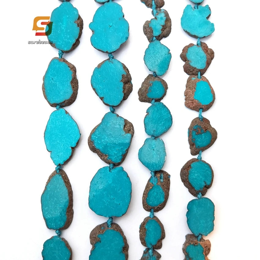 Blue Turquoise Slab Beads-ToShay.org