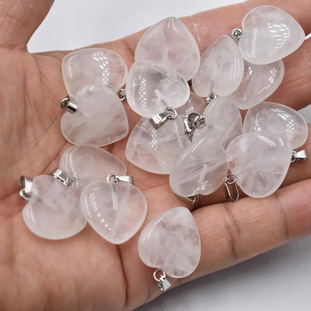 Mixed Crystal Heart Pendants-ToShay.org