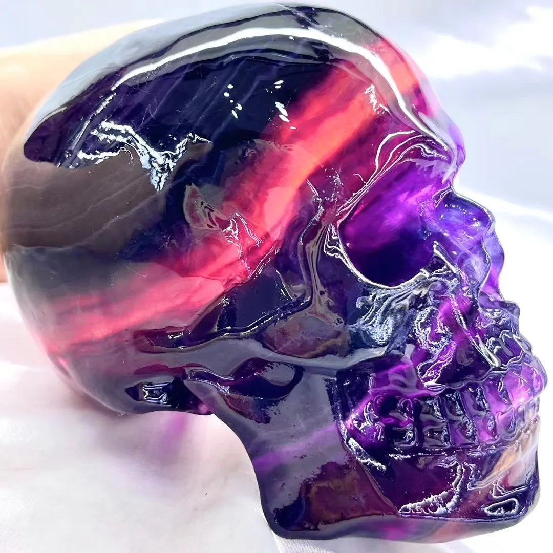 Rainbow Fluorite Skull-ToShay.org