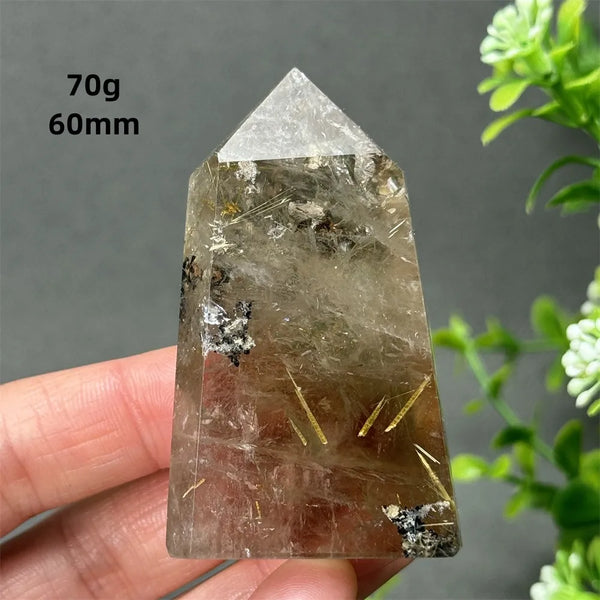 Gold Red Hair Crystal Point-ToShay.org