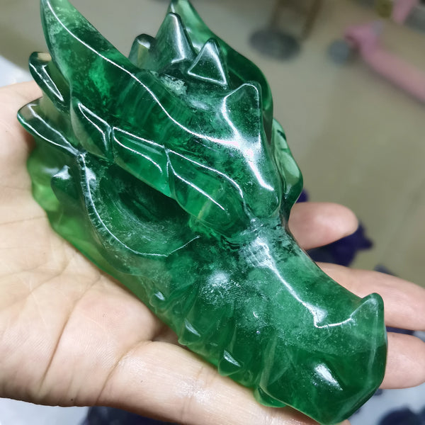 Green Fluorite Dragon Head-ToShay.org