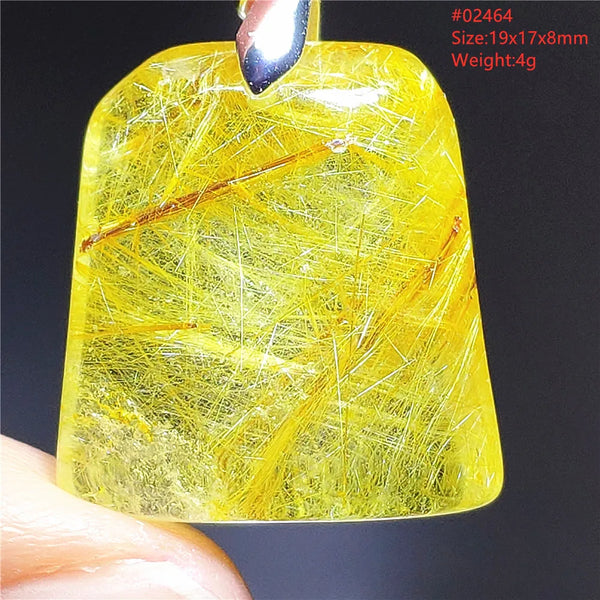 Gold Rutilated Quartz Pendant-ToShay.org