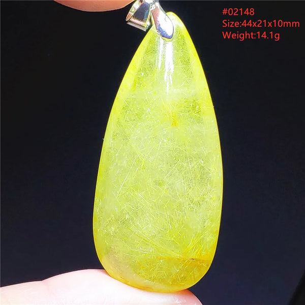 Gold Rutilated Quartz Pendant-ToShay.org