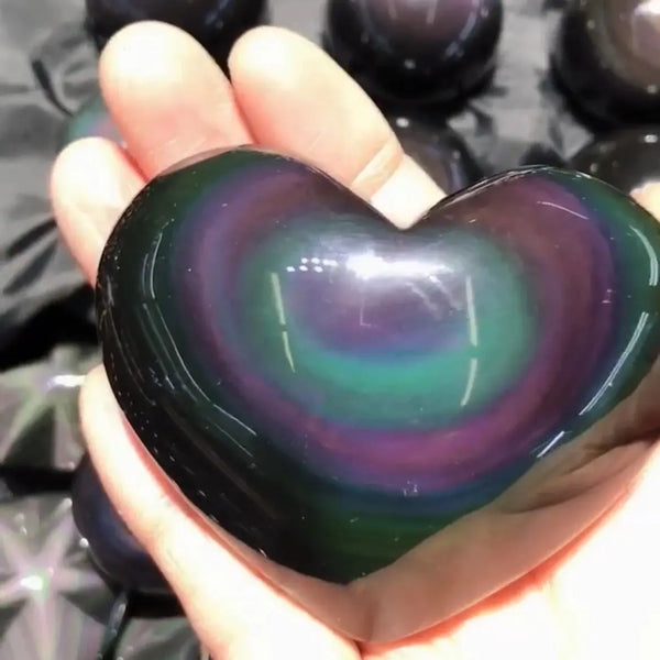 Rainbow Obsidian Heart-ToShay.org