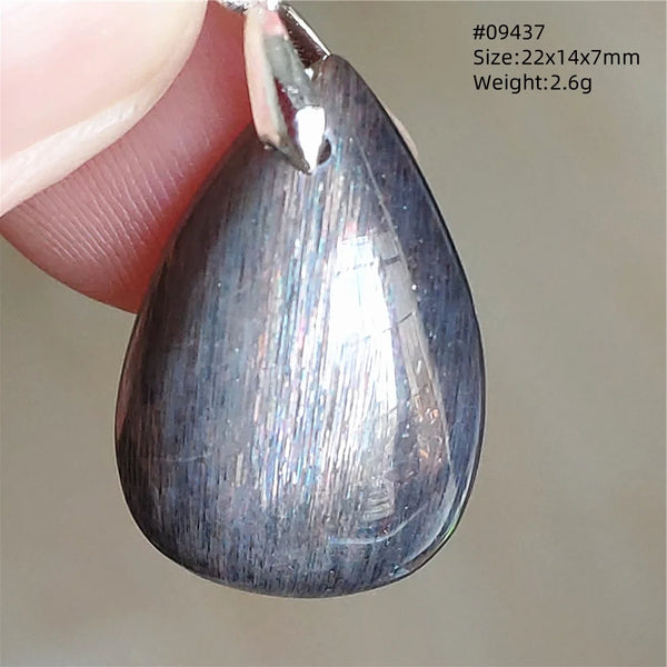Black Moonstone Sunstone Pendant-ToShay.org