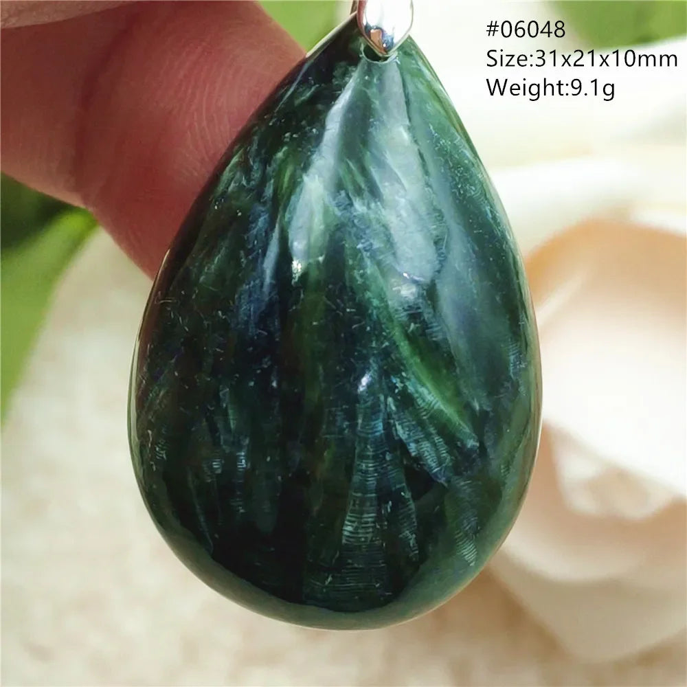 Green Seraphinite Pendant-ToShay.org