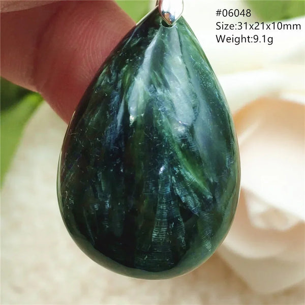 Green Seraphinite Pendant-ToShay.org