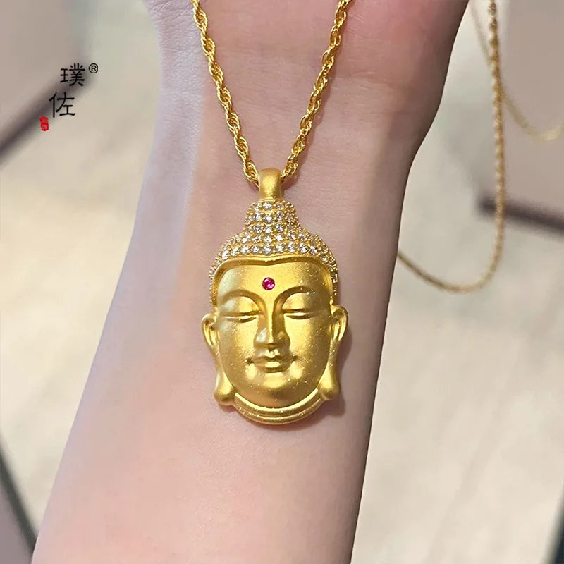 Gold Buddha Head Pendant-ToShay.org