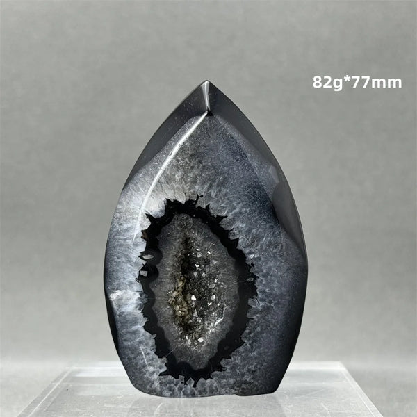 Black Agate Geode Torch-ToShay.org