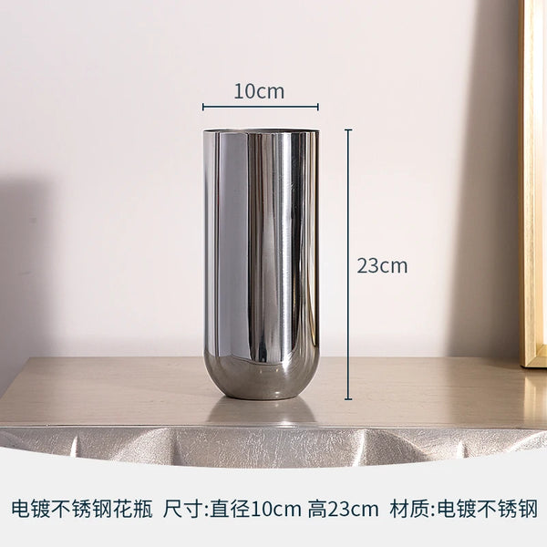 Silver Steel Vase-ToShay.org