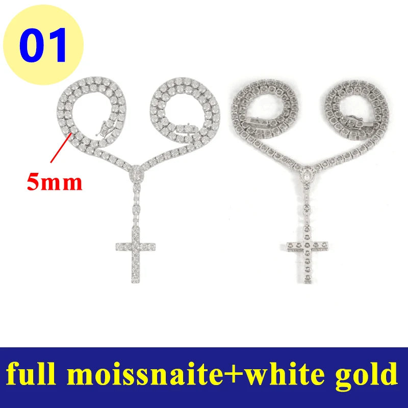 Silver Diamond Cross Pendant-ToShay.org