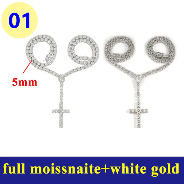 Silver Diamond Cross Pendant-ToShay.org